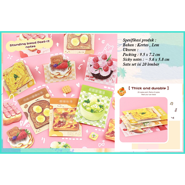 

Sticky Note Kertas Memo Tempel Memo Sticky Notes Aesthetic Sticky Notes Lucu Sweet Dessert
