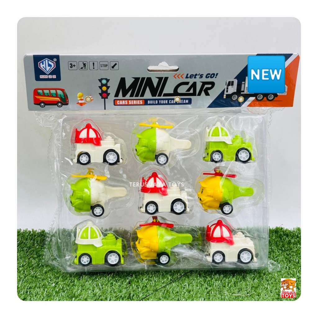 Terus Jaya Toys Mini Car Series Cars Robocar Poli isi 8pcs