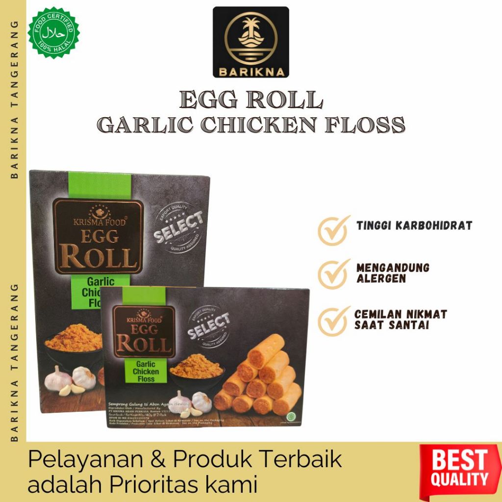 

SEMPRONG GULUNG ISI ABON AYAM BAWANG/EGG ROLL GARLIC CHICKEN FLOSS