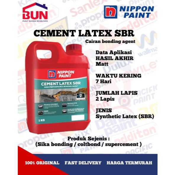 CAIRAN CEMENT LATEX SBR 1KG / CAIRAN NIPPON CEMENT LATEX 1KG SEJENIS CAIRAN SIKA BONDING