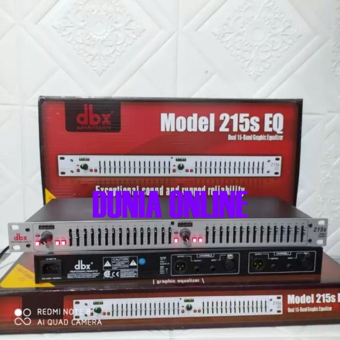 dbx 215 s dbx215s equalizer (2 x 15 channel) silver grade a