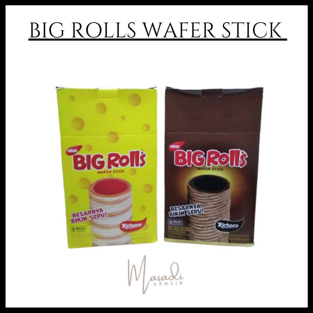 

NABATI BIG ROLLS BOX ISI 20 | NABATI BIG ROLLS WAFER STICK COKLAT