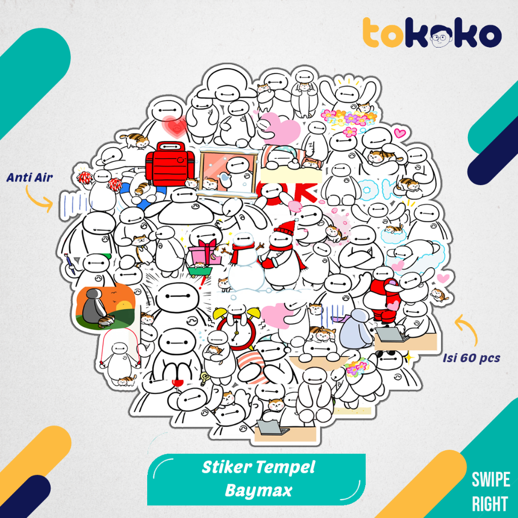 

Stiker Cutting Baymax Big Hero Chibi Kartun Film Paper Vinyl Laptop Koper Tumbler Kulkas DIY