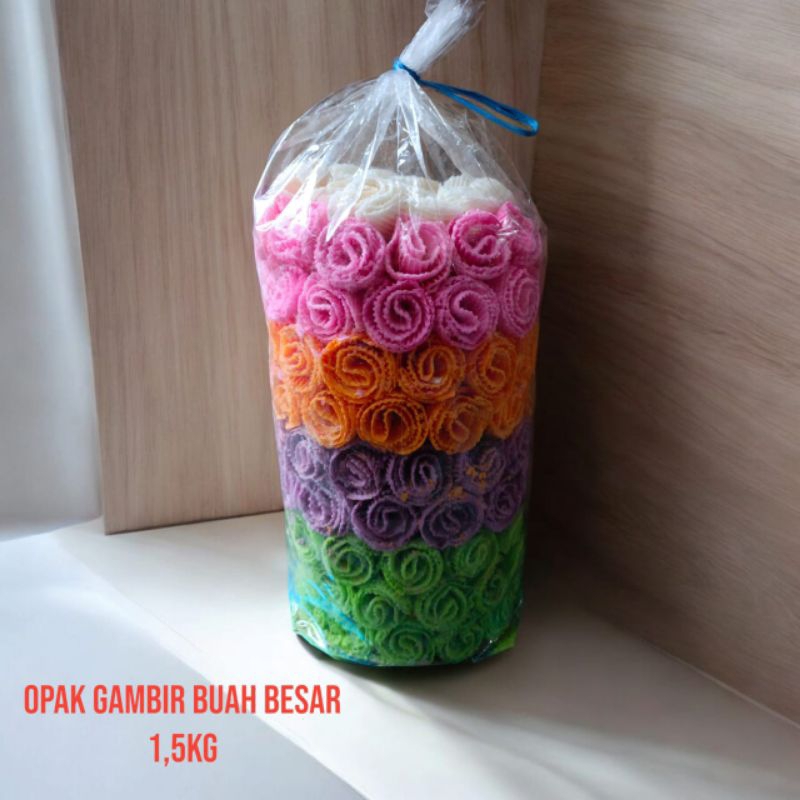 

Opak Gambir warna warni kemasan 1 kg