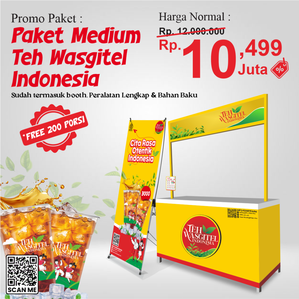 

PAKET FRANCHISE MEDIUM | TEH WASGITEL INDONESIA