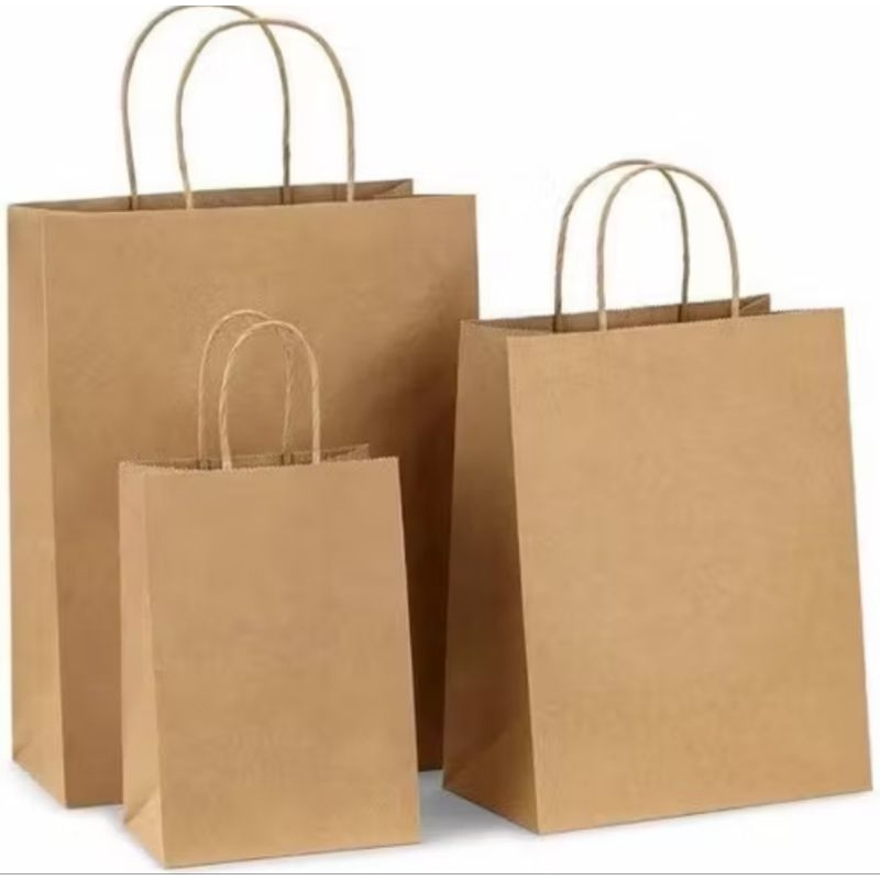 

S ( S49 ) PAPPER BAG SOUVENIR POLOS WARNA HITAM DAN COKLAT