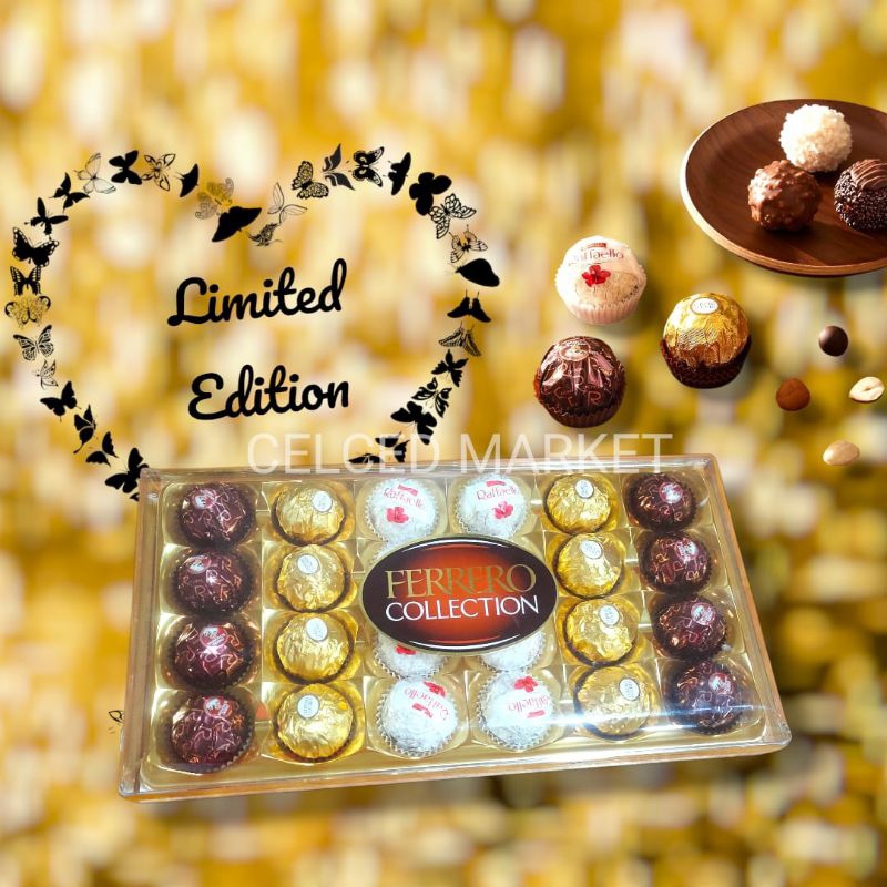 

Ferrero Rocher Collection Singapore Chocolate Mix 3 Rasa T24 Isi 24 Love Edition Hadiah Kado Gift Valentine