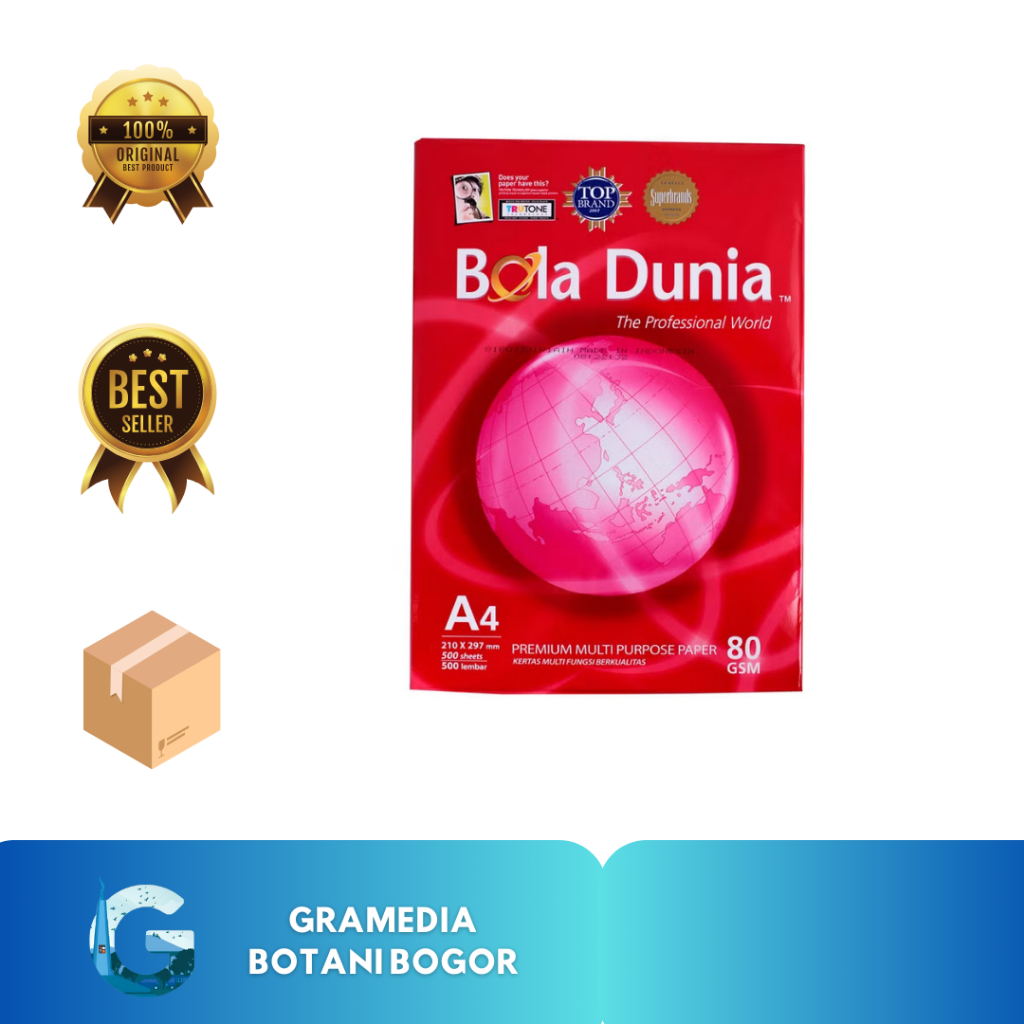 

Gramedia Bogor - Kertas HVS Boladunia Fc 80Gr A4 21X29,7 cm