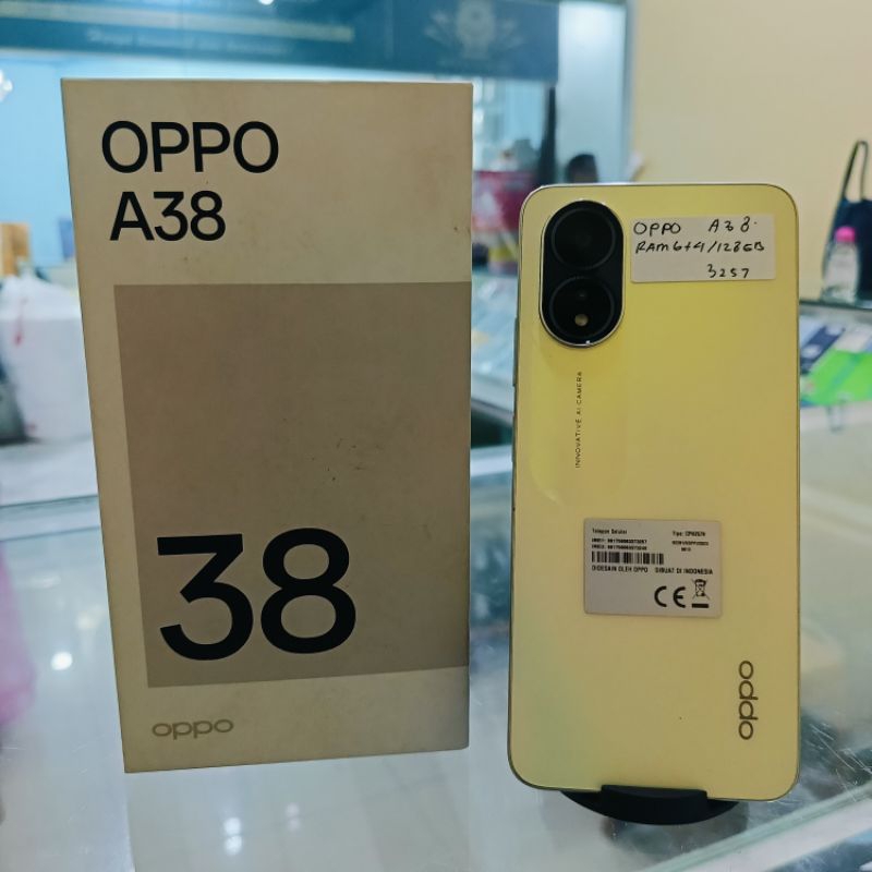 Oppo A38 ram 6/128gb handphone second