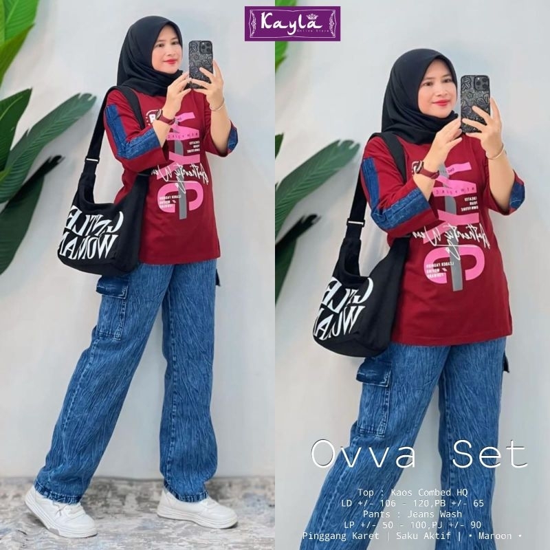 Ovva Setelan Wanita Atasan & Celana ORI by Kayla