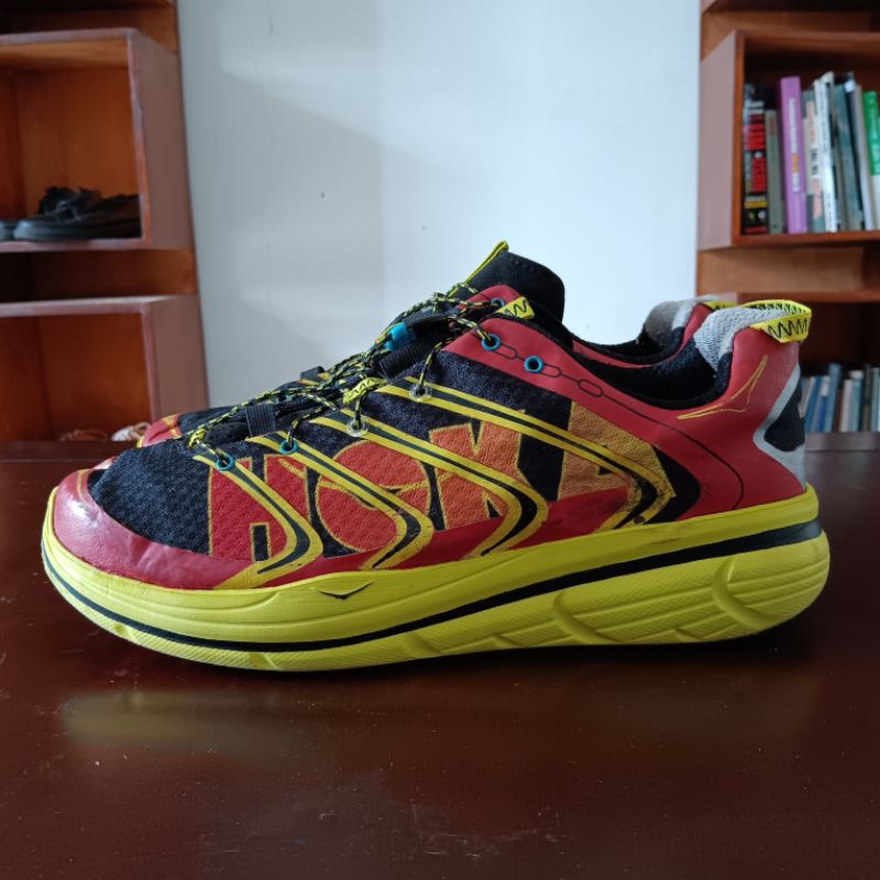 Hoka Rapa Nui 2 Tarmac Merah Kuning Sepatu Running Unisex Second Original