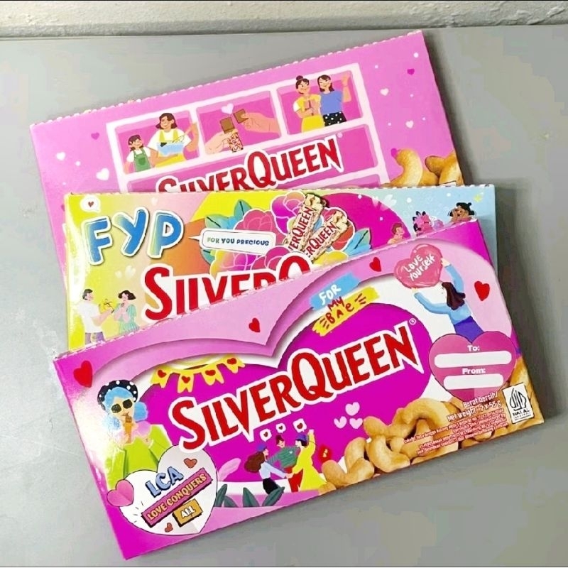 

Silverqueen Edisi Valentine Cashew 55gr 1 Pack isi 2pcs / Coklat Valentine / Coklat Jumbo / Silverqueen Chunky Bar / Jumbo Chocolate/ Valentine Chocolate / Hadiah Valentine / Silverqueen Valentine