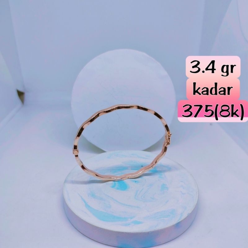 gelang emas  model Cartier safari (gelombang).mas kadar 375(8k)