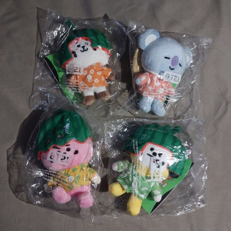 BT21 Summer Bagcharm Official semangka koya rj cooky chimmy watermelon