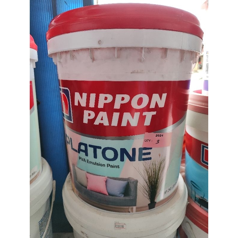 Cat Tembok Exterior Interior Nippon Point Platone PVA 18KG Putih BS 9102 White