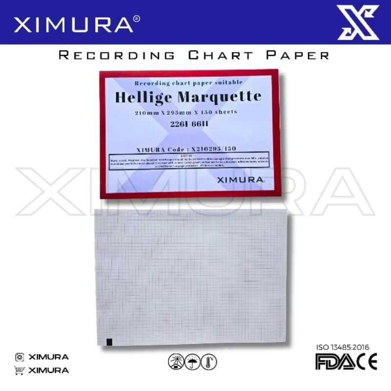 

Kertas ECG HELLIGE MARQUETTE 210MM X 295MM X 150Sheets 2261 6611 Original