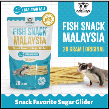 ADEWAP GLIDER Fish Snack Malaysia Camilan Protein Sugar Glider 20Gr