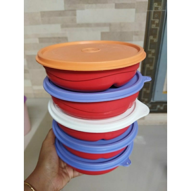 tempat bekal makan cwl mini sekat 3 Tupperware second preloved