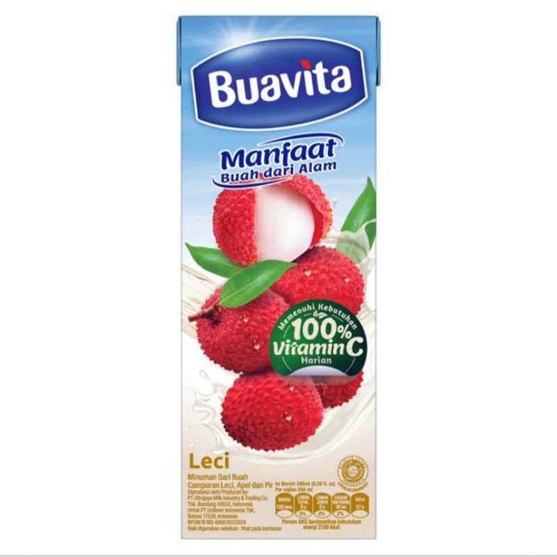 

Buavita Jus Buah Asli Leci 245 ml