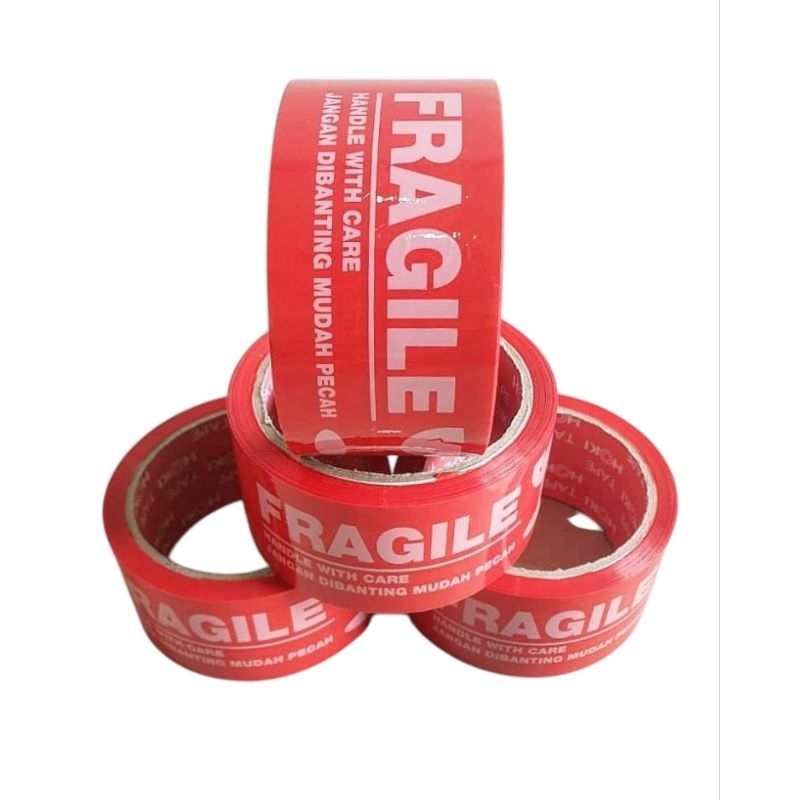 

LAKBAN PRINTING FRAGILE MERAH 48MM 72YARD