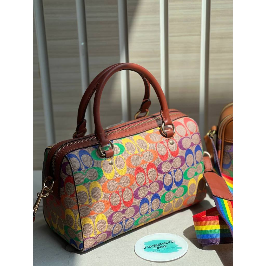 TAS WANITA BRANDED CACOCH ROWAN SATCHEL RAINBOW