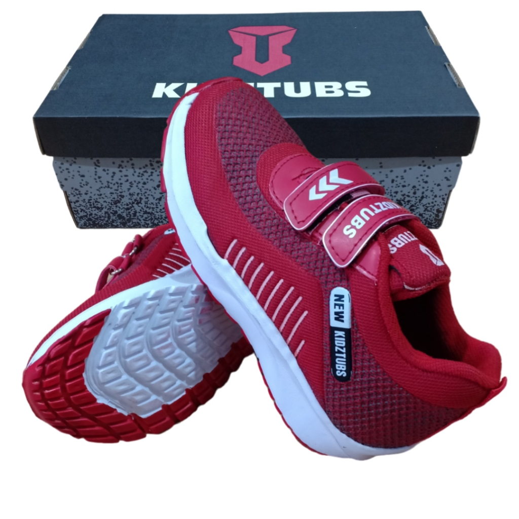 KIDZTUBS Sepatu Sekolah Anak Laki Laki Premium Perekat Rekat Usia 6-10 Tahun SPT1807270125