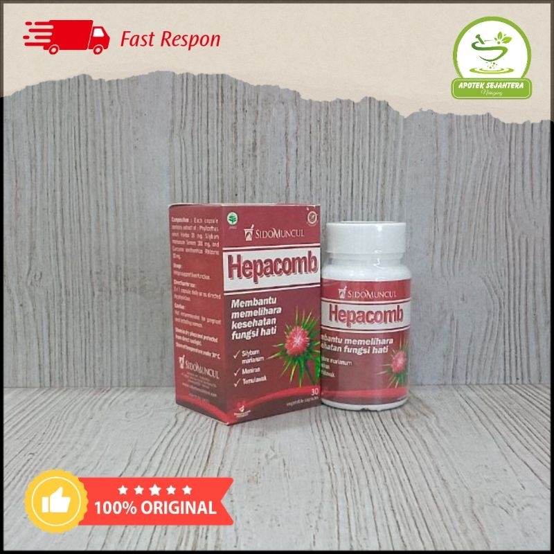 [30 kapsul] Hepacomb Sidomuncul | Hepatitis | sirosis hati | menurunkan kadar SGPT/SGOT