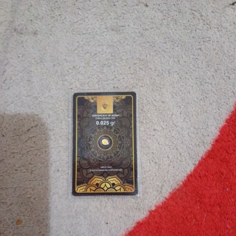 emas murni 0.025 gram mini gold 0.025 gr