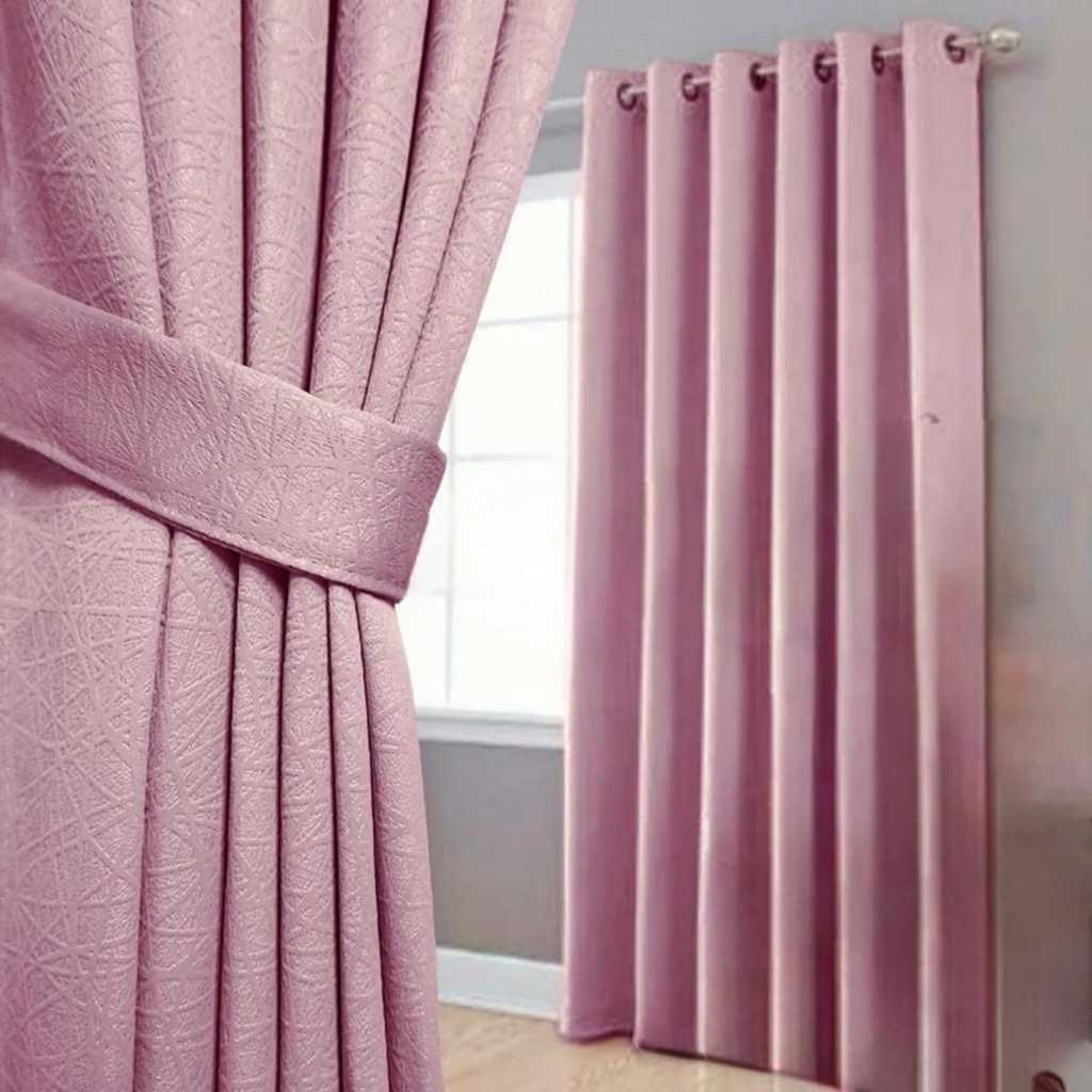 Gorden Jendela pintu Blackout Import Polos Gorden Tebal Warna Ukuran Tinggi pendek Tirai kamar