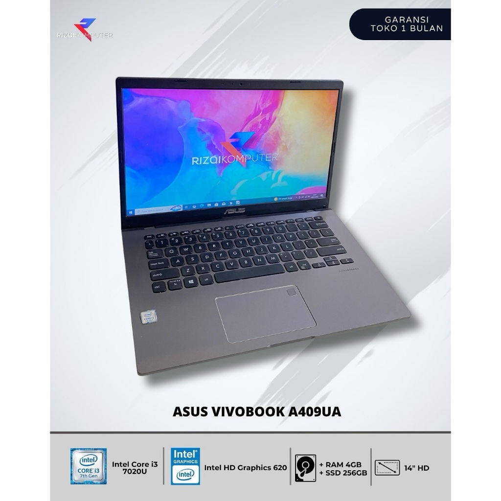 Asus VivoBook A409UA Intel Core i3-7020U Ram 4GB SSD 256GB