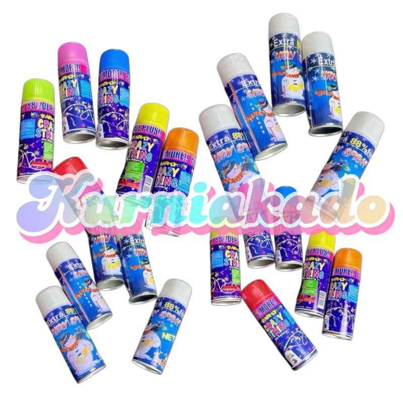 Snow string spray crazy ulang tahun semprotan party perayaan ulang tahun happy birthday kurnia kado