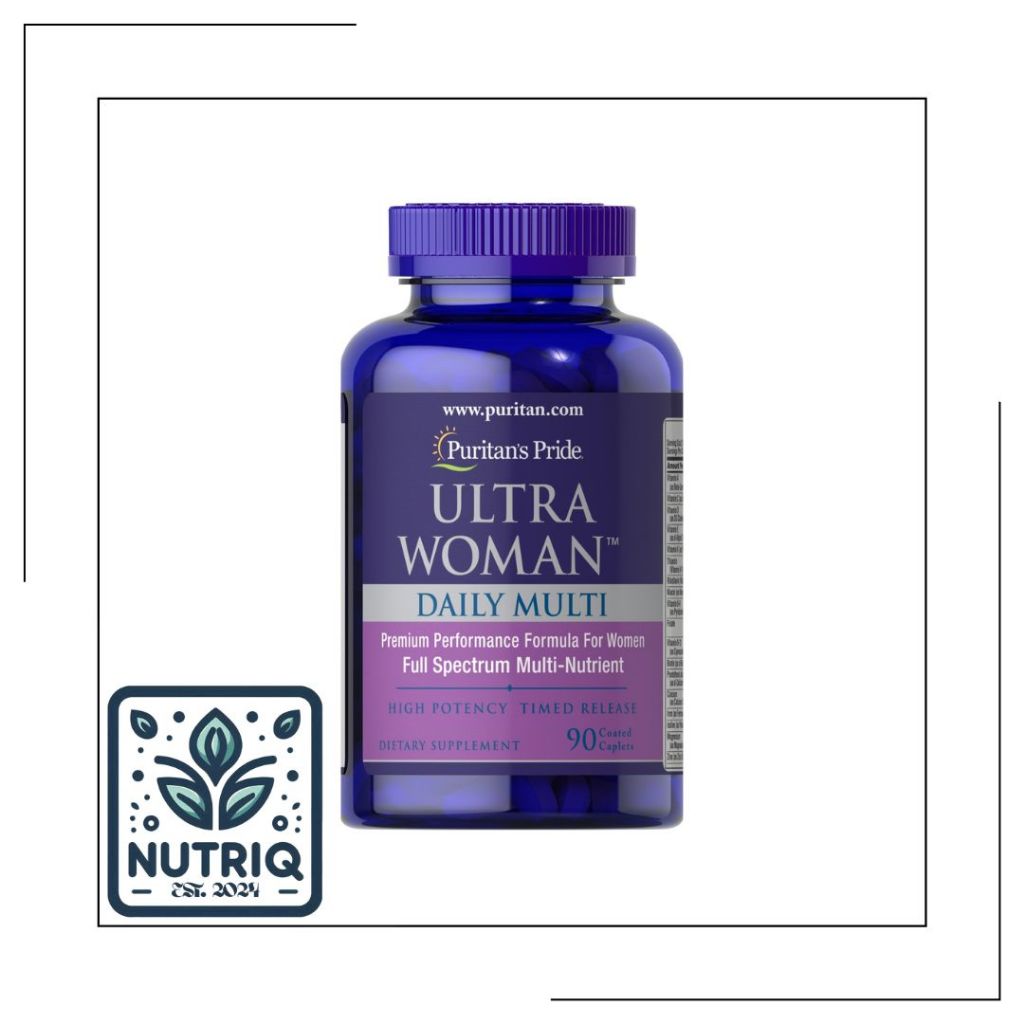 Puritan Pride Ultra Woman Daily Multi Timed Release 90 Caplets Original Kesehatan Wanita