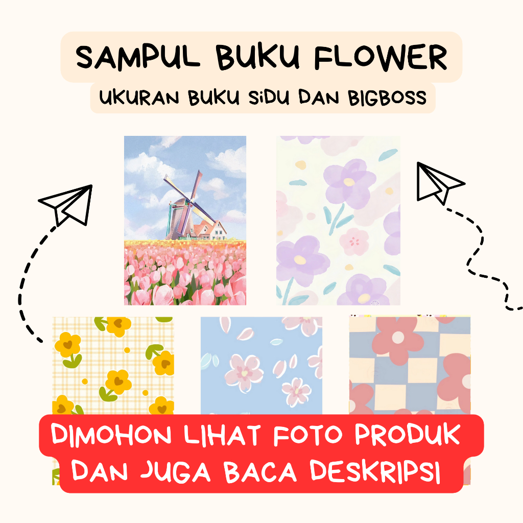 

[1 LEMBAR] Sampul Buku Flower Series | Sampul Buku Anak Anak