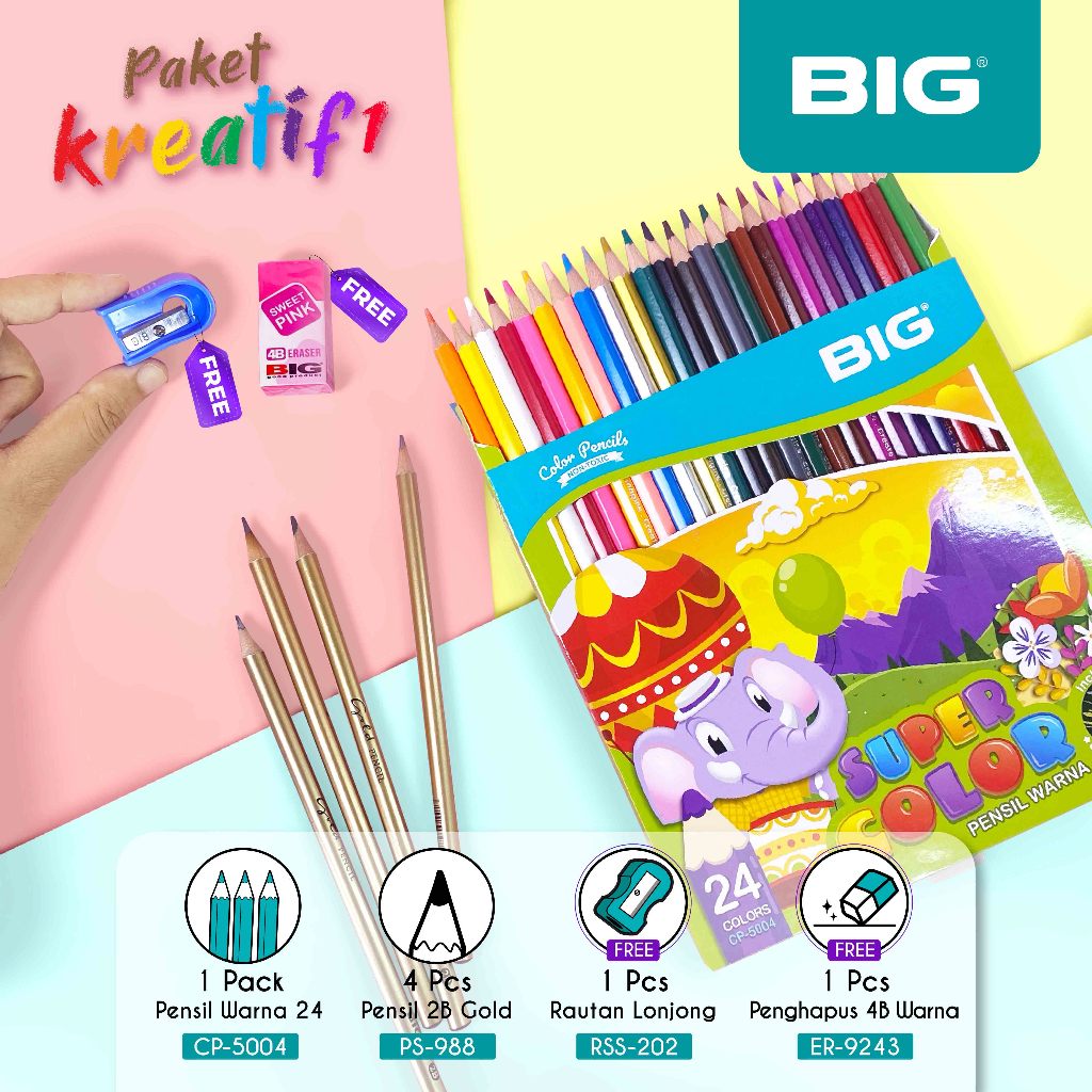 

BIG Paket Alat Tulis / Paket Kreatif 1 / Bundling Spesial