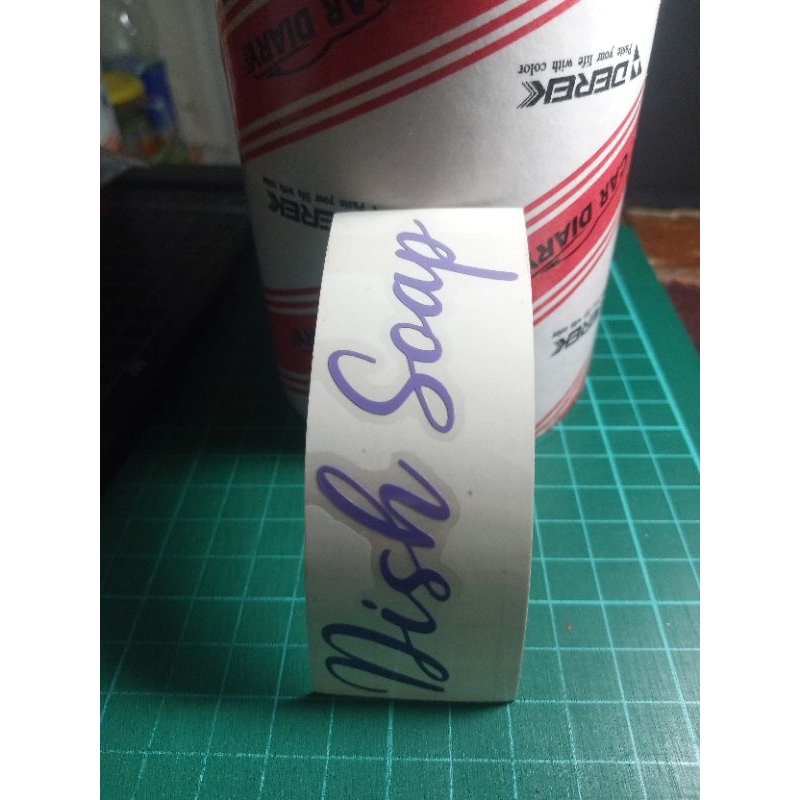 

Sticker Cutting Bathroom warna ungu untuk botol 500ml/Sticker cutting murah/Sticker Custom warna Ungu