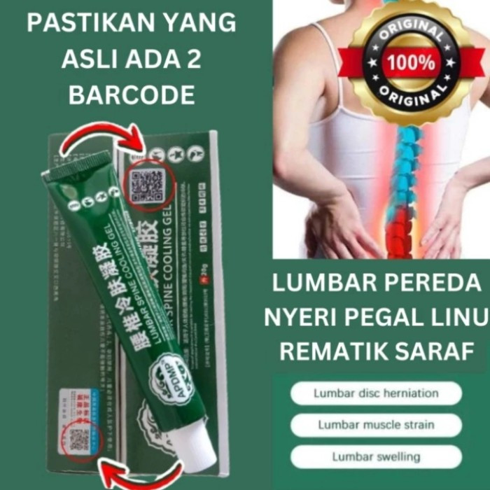 Lumbar Cold ORIGINAL - Lumbar Cold Compress Gel - Lumbar Cream Lutut Gel Nyeri Pinggang Sendi & Otot