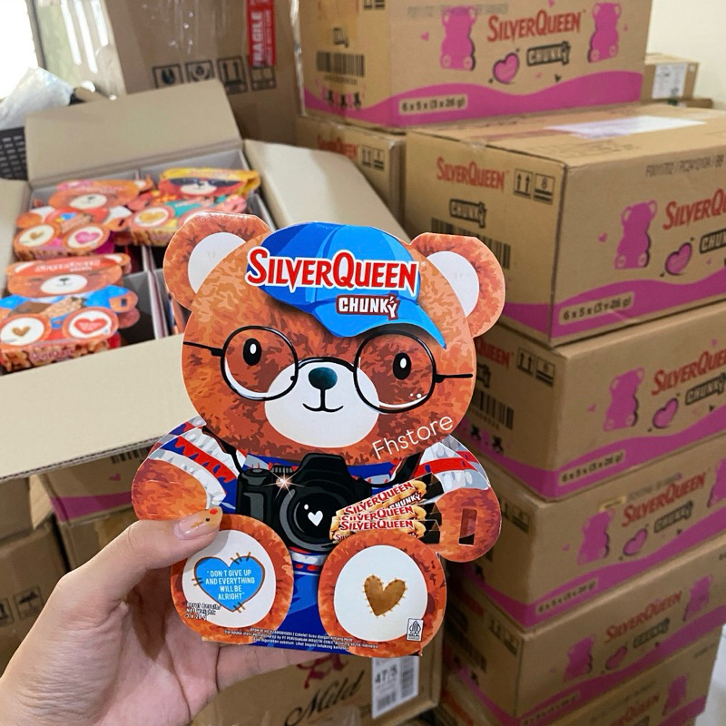 

Ay00! [ FHSTORE ] Silverqueen Chunky Bar edisi Valentine bear isi Mede 3 x 30gr silverqueen beruang
