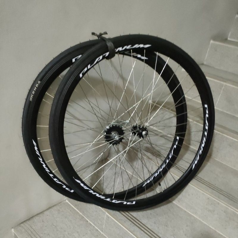 Sepeda fixie / wheelset 700c Velg Sepeda piksi  / Wheel set fixie piksi 700c Depan belakang satu set