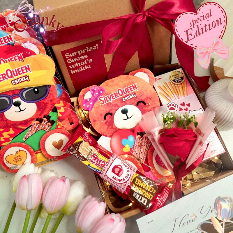 

Hampers Snack Box Cokelat Kado Ulang Tahun Valentine Hadiah Pacar Gift Box Buket Murah Hadiah Wisuda Sempro Anniversary Hari Guru Cewek Cowok Chunky Bear Coklat Beruang Silverqueen Chunky Bar