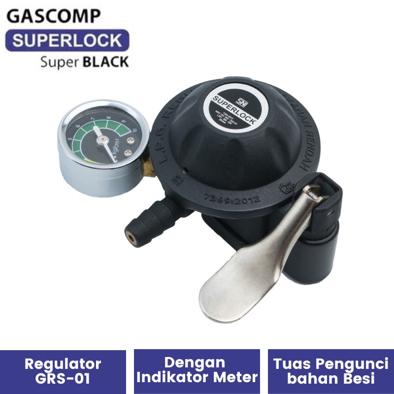 Regulator Gas LPG / Regulator SUPERLOCK Gascomp GRS - 01 Regulator Gas Superlock Anti Bocor (GRS-01)