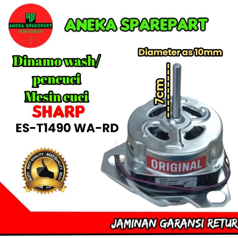 MOTOR PENCUCI/DINAMO PENCUCI MESIN CUCI SHARP ES-T 1490 WA-RD ORIGINAL
