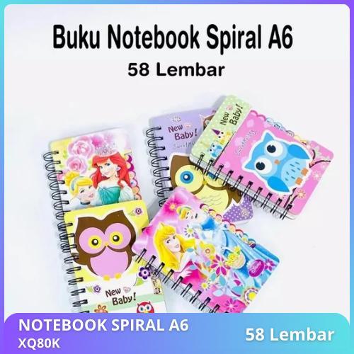 

HD Notebook A6 Ring Motif / Buku Memo / Buku Spiral / Buku Catatan