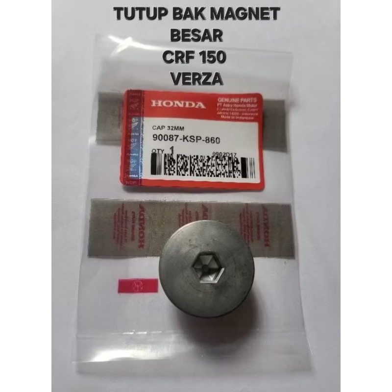 TUTUP BLOK BAK MAGNET BESAR 32MM CRF 150 90087-KSP-860 ORIGINAL