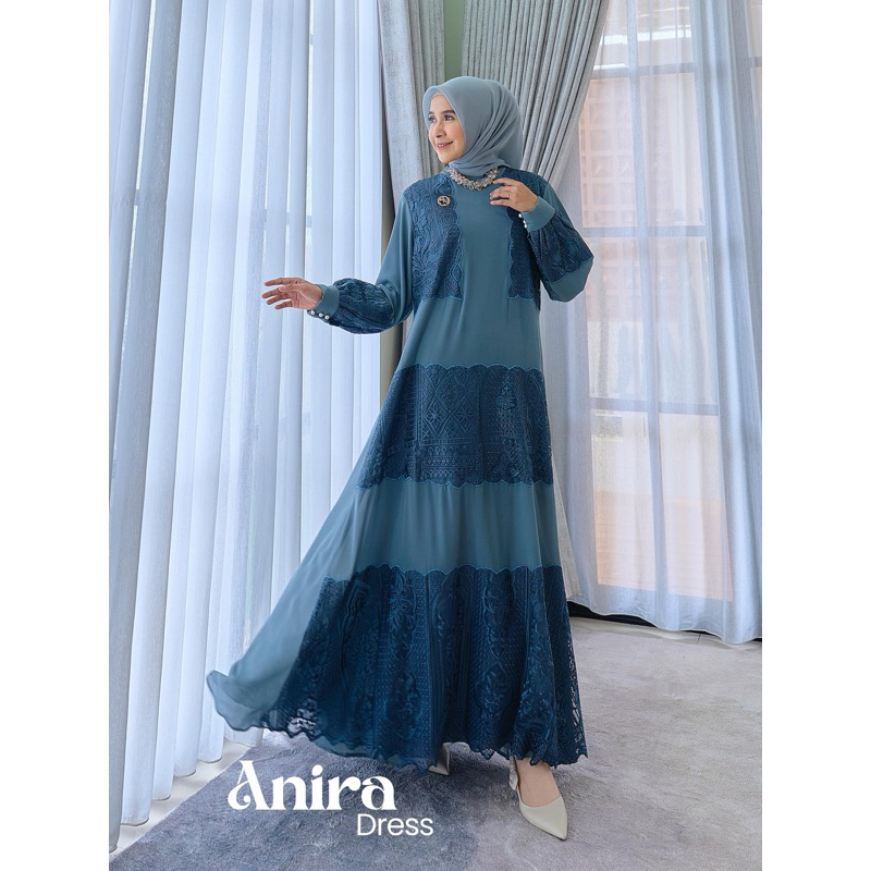 Anira dress by Marevi/Raya series dress/bisa cod/gamis tille brukat
