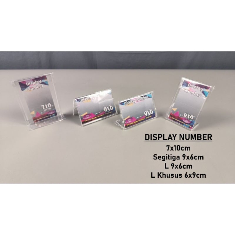 

Display Number Acrylic - 9x6cm, 6x9cm, 7x10cm