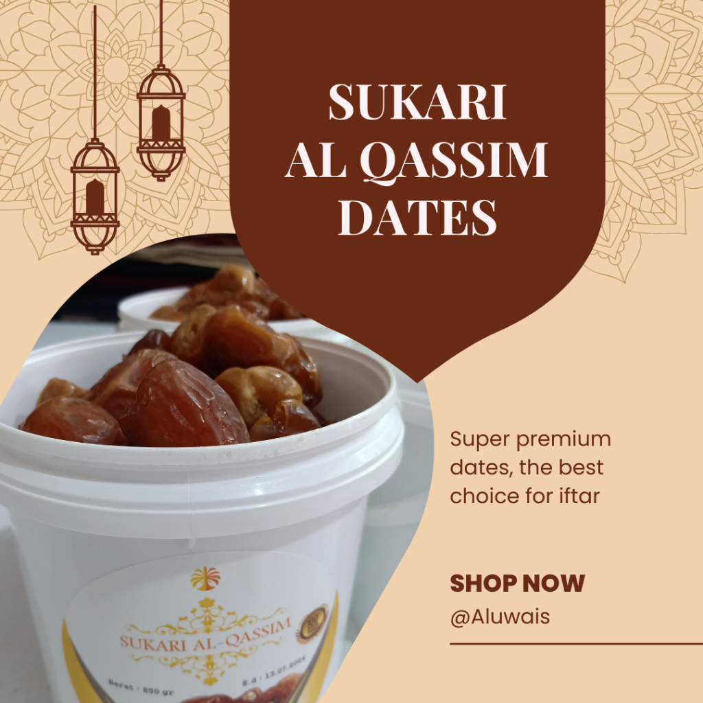 

Kurma Sukari 850 Gr Kurma Raja Kemasan Ember lembut Legit Manis Best Seller Dates Original Premium