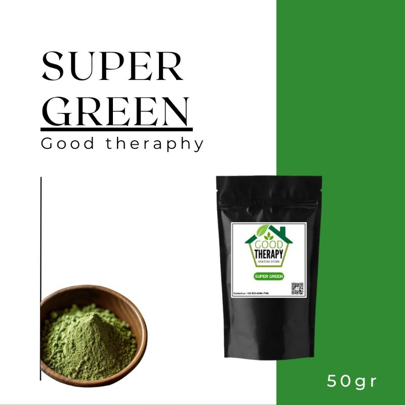 

SuperHijau kemasan 50gr bubuk murni halus