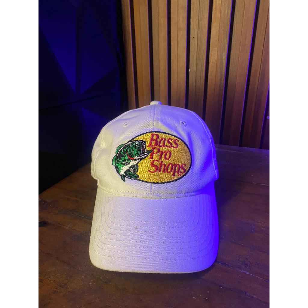 Topi Bass Pro Shops BORDIR Putih Cap