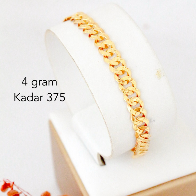 gelang emas rantai 4 gram kadar 375