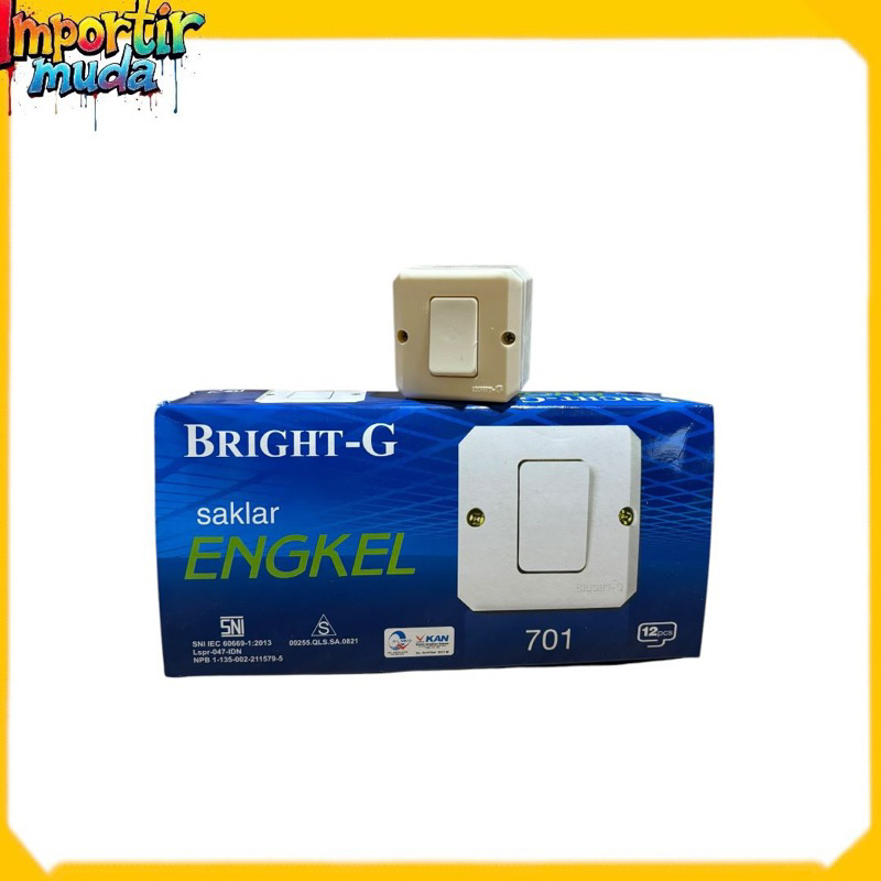 Bright G Saklar single outbow Tempel saklar engkel BG 701